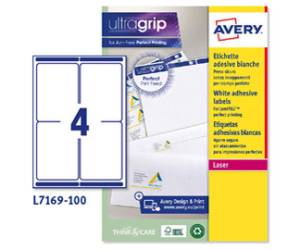 Etichette adesive L7169 in carta angoli arrotondati laser permanenti bianco 99,1 x 139 mm 100 fogli - 12621