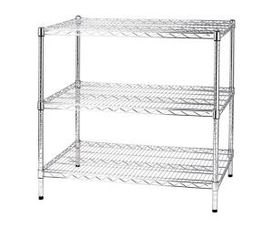 Kit scaffale Archimede 3 ripiani 60 x 90 x 90 cm acciaio cromato - 12190