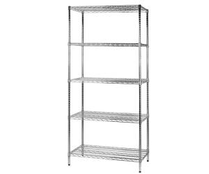 Kit scaffale Archimede 5 ripiani 60 x 90 x 200 cm acciaio cromato - 12195