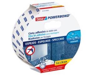Nastro biadesivo Powerbond per specchi 3,8 cm x 5 mt bianco - 13287