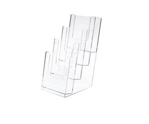 Portadepliant 11 x 25 x 14 cm plastica trasparente - 13423