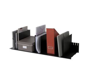 Portariviste 10 separatori mobili 80,2 x 27,5 x 21 cm nero - 11617