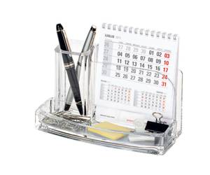 Portatutto da scrivania acrilico 20 x 12 x 10 cm trasparente - 12502