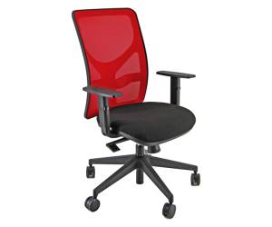 Seduta operativa Pentagon Y10 PNA con braccioli regolabili nero rosso - 11568