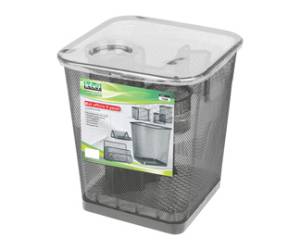 Set scrivania 6 accessori rete metallica argento - 12066