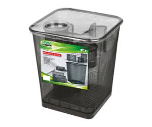 Set scrivania 6 accessori rete metallica nero - 12059