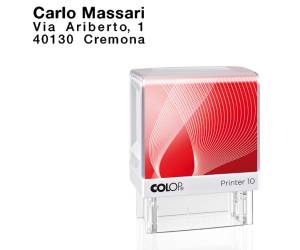 Timbro Printer 10 autoinchiostrante 10x27 mm 3 righe - 13037