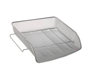 Vaschetta portacorrispondenza Mesh 27 x 6,5 x 34 cm rete metallica argento - 11622