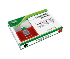 Cuscinetto per timbri - 12,5 x 8,5 cm - rosso - Lebez - 1481-R - 8007509148167 - DMwebShop