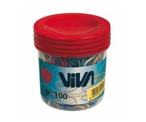 Elastici - gomma - misure e colori assortiti - barattolo da 100 gr - Viva - C101 - 8014035015979 - DMwebShop