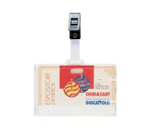 Portanome con clip in plastica - 9 x 6 cm - conf. 100 pezzi - Favorit - 100460578 - 8006779363676 - DMwebShop