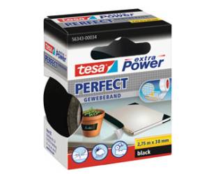 Nastro adesivo telato XP Perfect - 38 mm x 2,7 mt - nero - Tesa - 56343-00034-04 - 4042448044150 - DMwebShop