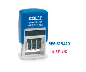 Timbro Mini Dater S160/L1 Datario + REGISTRATO - 4 mm - autoinchiostrante - Colop - S160/L3 - 9004362302070 - DMwebShop