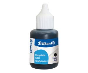 Inchiostro per timbri in metallo - con olio - 30 ml - nero - Pelikan - 300004211 - 4012700351357 - DMwebShop