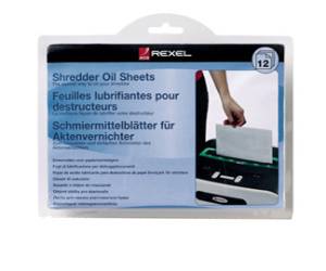 Fogli lubrificati per distruggidocumenti - scatola 12 fogli - Rexel - 2101948 - 5028252248020 - DMwebShop