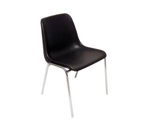 Sedia attesa Esse - senza braccioli - acciaio-PPL - nero - Unisit - ESC/N - 8050043740199 - DMwebShop