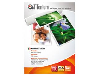 Pouches - A6 - 111 x 154 mm - 2 x 125 micron - conf. 100 pezzi - Titanium - PP525-04T - 8025133034816 - DMwebShop