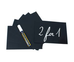 Targhette -15 x 21 cm - A5 - nero - set 10 pezzi - Securit - TAG-A5-WT - 8718226491435 - DMwebShop