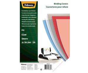 Copertine Clear - A4 - 150 micron - PVC - neutro trasparente - scatola 100 pezzi - Fellowes - 5376001 - 77511537608 - DMwebShop