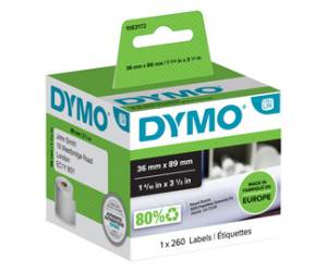 Rotolo 260 etichette LW - 36 x 89 mm - carta - indirizzi estesi - bianco - Dymo - 1983172 - 3501179831725 - DMwebShop