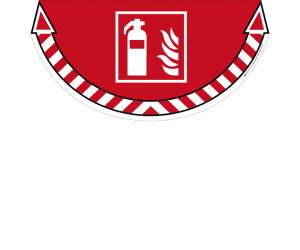 Adesivo segnalatore Take Care da terra estintore 70 x 35 cm - 16804