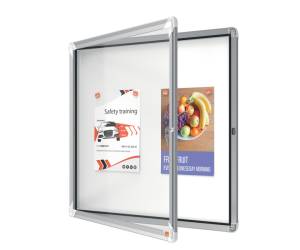 Bacheca per interni fondo magnetico bianco 6 fogli A4 orizzontale - 16460