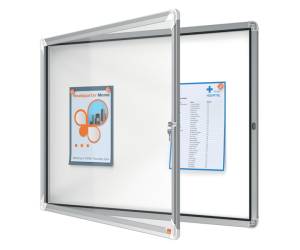 Bacheca per interni fondo magnetico bianco 8 fogli A4 orizzontale - 16469