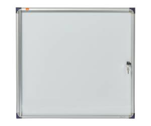 Bacheca per interni ultrapiatta fondo in metallo magnetico bianco 6 fogli A4 orizzontale - 16534