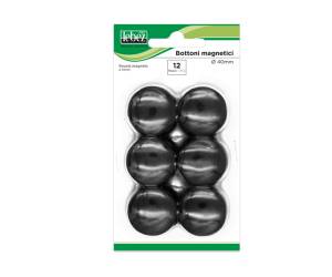 Bottoni magnetici diametro 4 cm nero - 13637