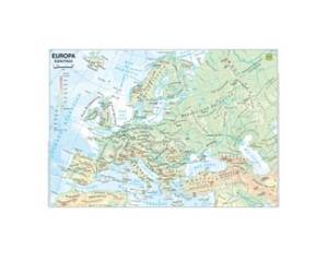 Carta geografica Europa scolastica plastificata 29,7 x 42 cm - 13626