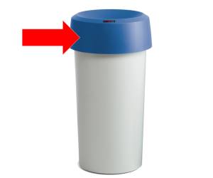 Coperchio per contenitore Modo Round con fermasacco 38x15 cm anello blu - 19087