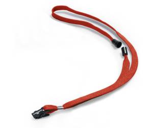 Cordoncino per portabadge 44 x 1 cm tessuto rosso - 13656