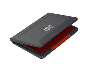 Cuscinetto 9052 per timbri in gomma 7 x 11 cm rosso - 15580