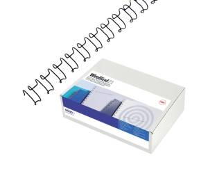 Dorsi spirale IbiWire metallo 21 anelli 10 mm argento scatola 100 pezzi - 15277