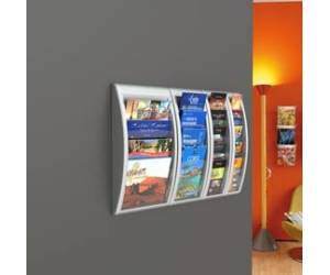 Espositore da parete Quick Fit System 5 tasche 1,3 di A4 grigio - 13434