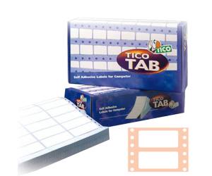 Etichette adesive a modulo continuo TAB 1 in carta corsia singola permanenti 72 x 23,5 mm 500 fogli bianco - 15694