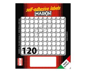 Etichette adesive in carta permanenti diametro 10 mm 120 etichette per foglio 10 fogli - 15680