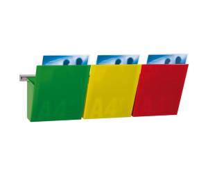 Kit Vision Kanban larghezza 75 cm 3 tasche A4 rosso giallo verde - 13431