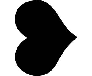 Lavagna da parete Silhouette 29,5 x 35,8 cm forma cuore nero - 13534