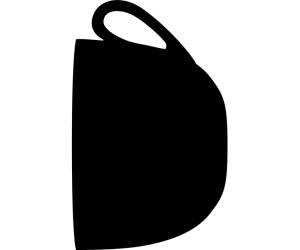 Lavagna da parete Silhouette 44,5 x 30 cm forma tazza nero - 13482