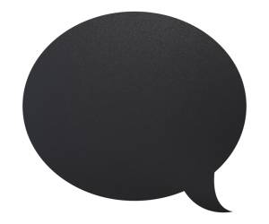 Lavagna da parete Silhouette 47 x 27,3 cm forma fumetto nero - 13533