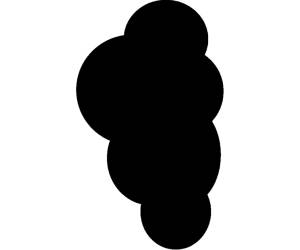 Lavagna da parete Silhouette 48,5 x 30 cm forma nuvola nero - 13484