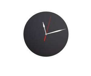 Lavagna da parete Silhouette diametro 29 cm forma orologio nero - 17952