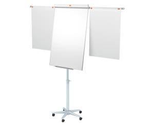 Lavagna portablocco Classic con ruote 100 x 70 cm bracci estensibili bianco - 13529