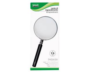 Lente di ingrandimento diametro 7,5 cm nero - 13458