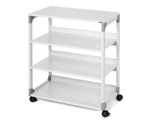 Mobile carrello Multifunzione System 88 con ruote 4 ripiani grigio 75 x 43,2 x 87,9 cm - 17591