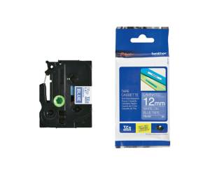 Nastro Bianco Blu TZE535,12 mm x 8mt - 17555