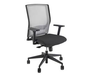 Poltrona semidirezionale X2 con braccioli regolabili nero grigio - 17396