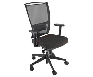 Poltrona semidirezionale Zoea con ruote e braccioli schienale rete nero seduta nero - 17407