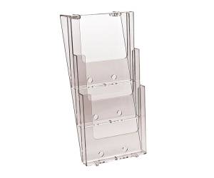 Portadepliant da parete triplo 3 tasche A4 trasparente - 13432